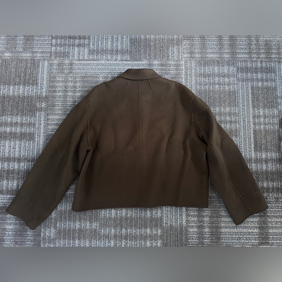 COS Black Cropped Button-Front Wool Jacket - Picture 4 of 7